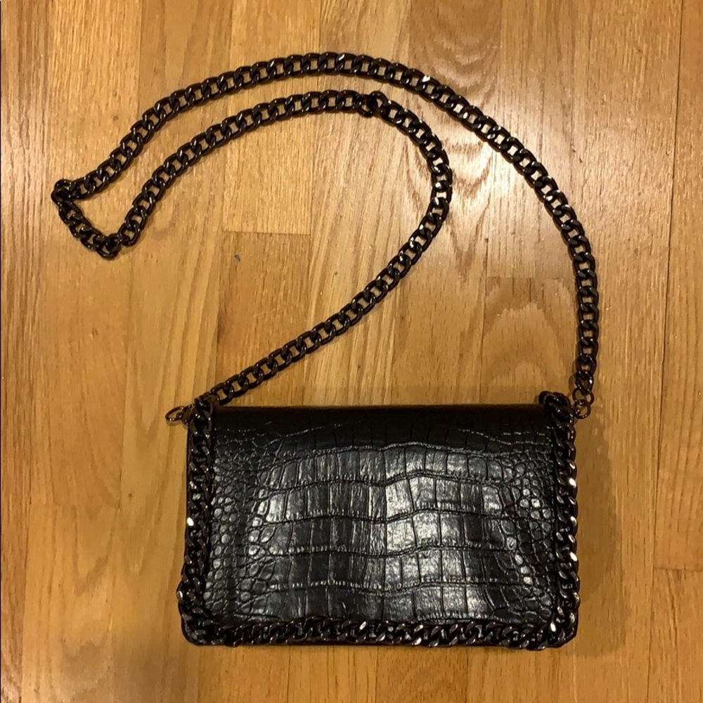 Missguided snakeskin crossbody bag